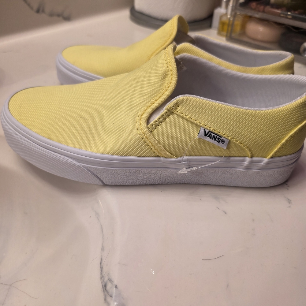 Vans Women's Yellow Slip-On Shoes